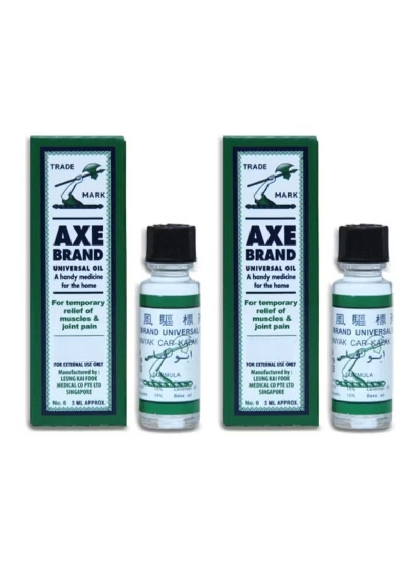 Axe 2Pcs Universal Oil For Temporary Relief Of Muscles & Joint Pain 3ml - Image 1